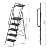 5 Step Foldable Step Ladder Stool with Roomy Tool Tray and Secure Handrail, Foldable Platform Ladder 5 Step Folding Stepstools with Wide Pedals and 800lbs Weight Capacity for Adults, Home, Kitchen