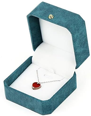 NuAngela Pendant Box, Jewelry Gift Box For Necklace Bracelet, PU Leather Display Case For Ceremony, Engagement, Wedding, Proposal, Mother's Day Birthday Thanksgiving Christmas Gift Box(Pendant Box)