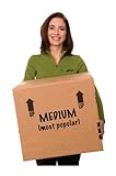 EcoBox Medium Moving Boxes Genuine Size 18 x 18 x 16 Inches Pack of 10