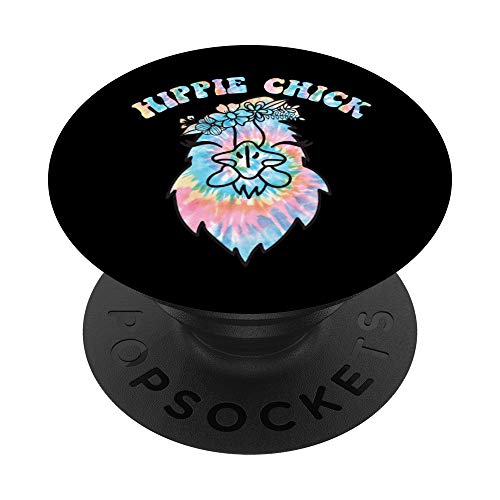 Hippie Chick | Tie Dye Chicken PopSockets Agarre y Soporte para Teléfonos y Tabletas