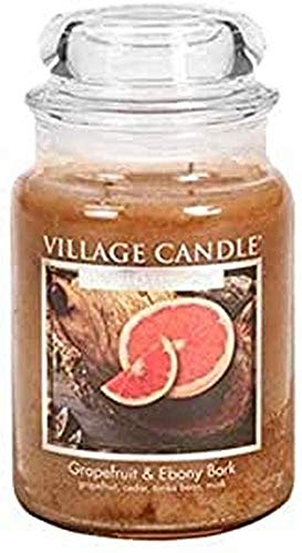 Village Candle Grapefruit und Ebenrinde Duftkerze im Glas, 737 g, Beige, 10.4 x 10.5 x 16 cm Cover
