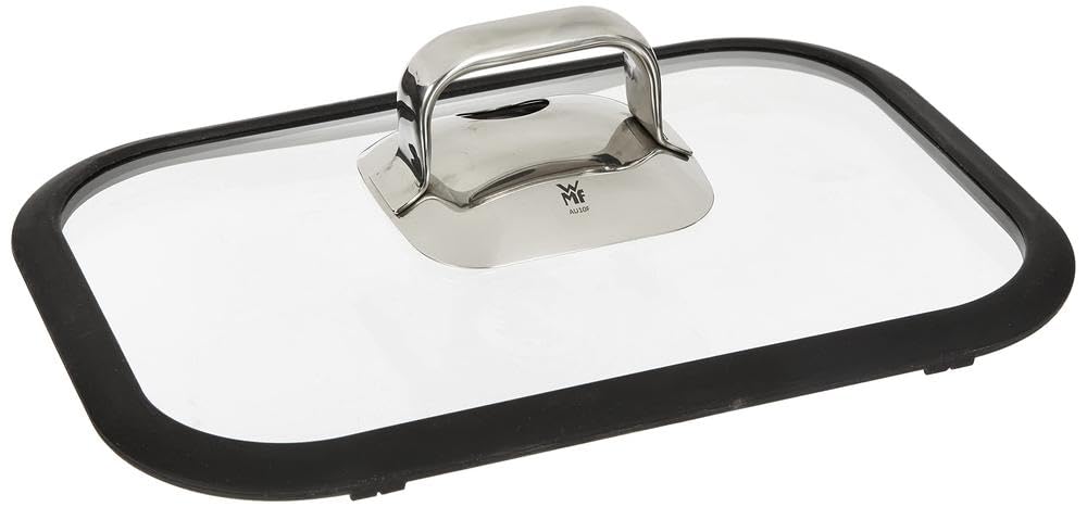 WMF Vitalis Glasdeckel mit Silikonrand 35 x 21,5 cm, Ersatzdeckel für Vitalis Compat 3,5l, Vitalis Zubehör, Silikondichtung, spülmaschinengeeignet