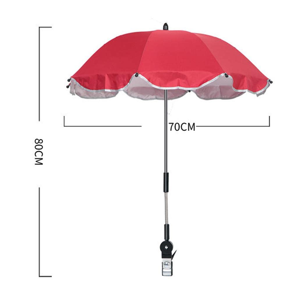 Ombrelle Universelle pour Poussettes, Protection Anti-UV pour Bébé - Blanc