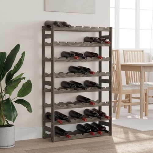 Estante para 56 botellas de vino en madera de pino miniatura 1