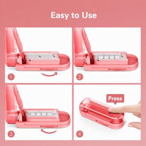 Image of DEPAD Pill Cutter Splitter for Small and Tiny Pills, Pill Splitter for Cutting Multiple Pills with Adjustable Bars & Hidden Blade, Safely Cuts Small or Large Tablets for Seniors & Pets