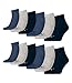 Produktbild PUMA unisex Quarter Sportsocken Kurzsocken Socken 271080001 12 Paar, Farbe:Mehrfarbig, Menge:12 Paar (4x 3er Pack), Größe:39-42, Artikel:-532 navy/grey/nightshadow blue