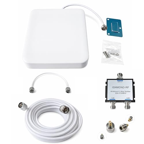 Antena de panel 698-2700 MHz con conectores SMA a N de alta conductividad y cable blindado 3D-FB