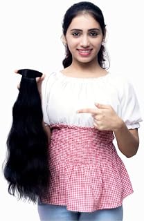 Capillatura Ponytail Human Hair Extensions - Wavy Easy Clip-In Style | Natural Hair | Changeable clips | Washable | origin... Price In India
