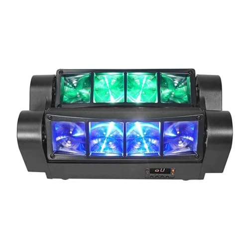 HDXAEW Mini Disco Dj Spider Stage Light Lyre 80W RGBW LED Son Activé Faisceau Automatique Rotatif Lampe Fête pour diverses occasions