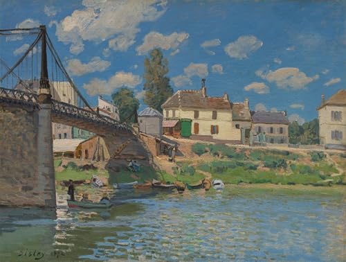 Affiche Le Pont de Villeneuve par Sisley poster mural 60x90cm