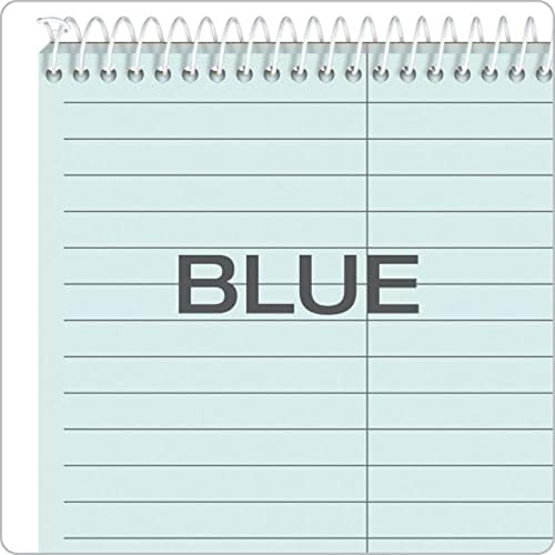 Tops Prism Steno Hefte, 15,2 x 22,9 cm, Gregg Lineal, blaues Papier, 80 Blatt, perforiert, 4 Stück (80284)