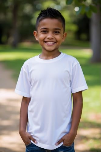 Huata Boys Girls T-Shirt Basic Basic Short Sleeve Crewneck Girls Tee 2 Packs2