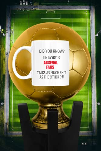 Arsenal Funny Football Mug, EPL Premier League Fan Cup, Gift for Football Lover, Arsenal Supporter on Holidays, Father Days, Christmas 11oz