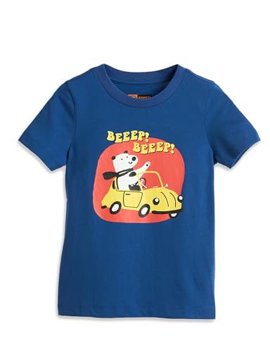 Image of Amazon Brand - Symbol Boys 100% Cotton Graphic Printed Half Sleeves T-Shirt | Age 2-6 Years