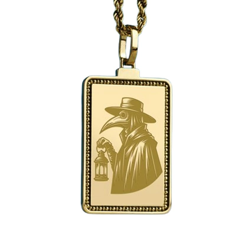 Pendentif médecin de la peste en argent pour look gothique chic