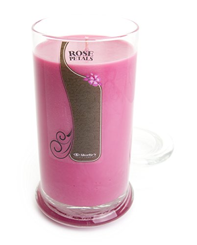 Rose Petals Candle - Large Pink 16.5 Oz. Highly Scented Jar Candle - Made with Natural Oils - Flower & Floral Collection