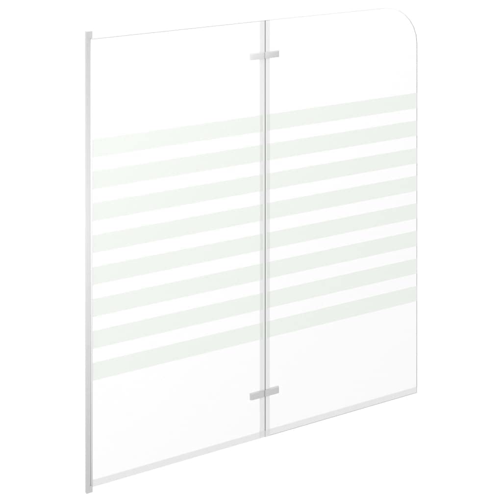 Kabina prysznicowa 120 x 140 cm ze szkła hartowanego z profilami aluminiowymi, składane drzwi prysznicowe, bezramowa ochrona przed pryskaniem, łącznie z materiałem montażowym do wanny lub