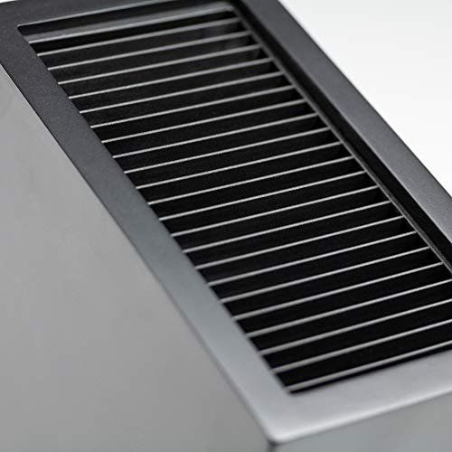 Rockingham Forge Ceppo universale inclinato nero opaco, 20 slot per coltelli con lama fino a 20 cm, 27 cm - immagine 3