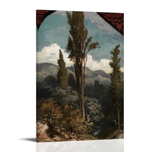 Impression D’art De Paysage Italien Contre Les Murs Vides Tableau Cadre Toscane 40x60cm