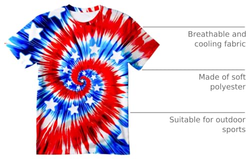 Image of Kids Tie Dye T-Shirt,Children Hippies Senior Tie Dye Tee Tshirt for Boys Girls