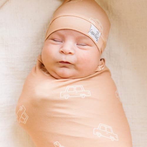 Image of Copper Pearl Swaddle Blankets for Newborns | Soft Stretchy Receiving Blankets for Boys and Girls | Large 46 x 46 Inch Baby Blankets | Lightweight and Breathable Swaddles | Cooper