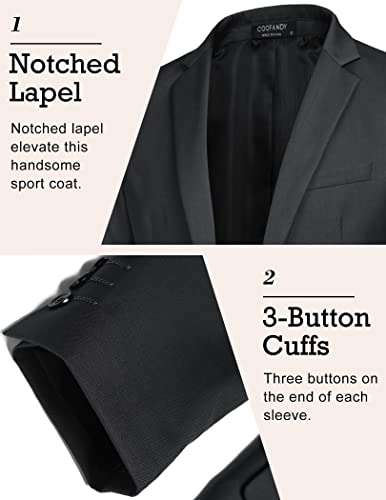 Image of COOFANDY Mens Sport Coat Casual Blazer One Button Business Suit Jacket