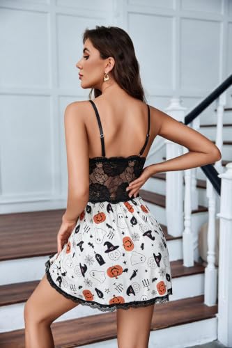 Image of Avidlove Lingerie For Women Babydoll Nightgown Lace Chemise Modal Sleepwear