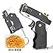 Mini Rubber Band Gun Metal Folding Gun Keychain with 100 Rubber Bands Made Entirely of zinc-Iron Alloy Material Sturdy and Durable.