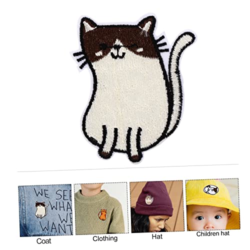 BETOOKY 15 peças de adesivos bordados de gato, decoração floral, apliques de blush, para roupas, jaq