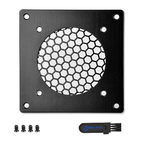 BRIEFCEC Ventilation Grille 80MM fan cover Mesh for PC Computer AV Electronic Cabinet Also Includes Accessories for Installing 80mm Fan (1 Set)