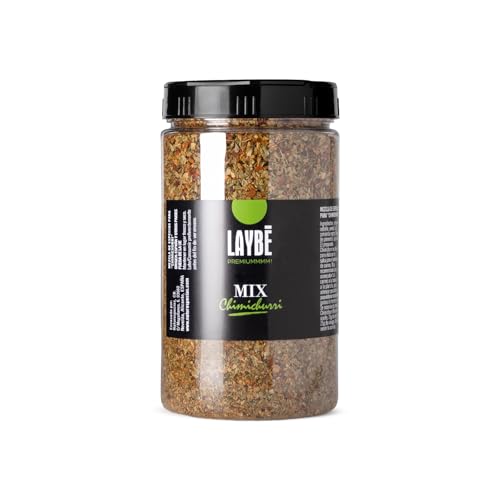 LAYBÉ - Especias Chimichurri, Cocina Argentina, Aderezo para Carnes y Pescados - Doble Dosificador y Cierre Hermético - Bote Hostelería 250g