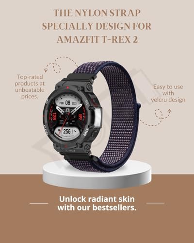 Image of YODI Strap Band Compatible with Amazfit T-Rex 2 Smartwatch Only Soft Silicone | Nylon | Chain | Leather Watch Straps with Installation Adjuster Tool For Amazfit TRex 2