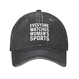bamgen Everyone Watches Women's Sports Hat Women Dad Hat Graphic Hat Black