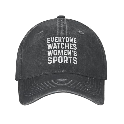 bamgen Everyone Watches Women's Sports Hat Women Dad Hat Graphic Hat Black