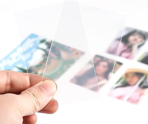 Miniatura 6 de Baskiss Paquete de 100 fundas para tarjetas fotográficas, 2.283 x 3.504 in de grosor de 200 micrones, protector de tarjetas de ídolo para álbum