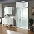WOODBRIDGE 56-60" Wx76 H Double Sliding Shower Door,3/8"(10mm) Tempered Glass with Explosion-Proof Film,Frameless Design & 2 Ways Opening, Brushed Nickel Finish