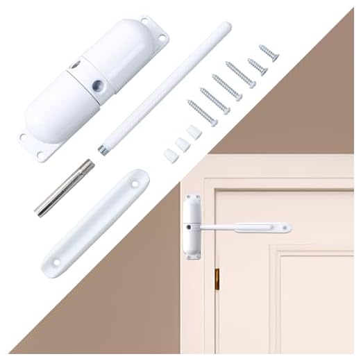 iLEEYU Automatic Door Closer, Safety Spring Door Closers - Easy to Install to Convert Hinged Doors to Self-Closing – Diecast Construction-White