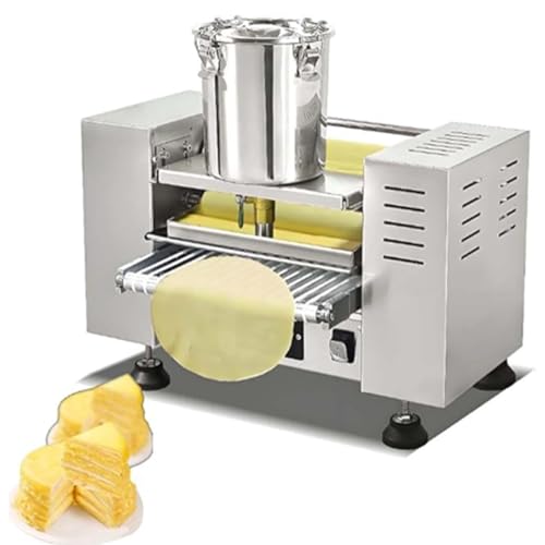 ZHJOPP Máquina de crepé comercial, máquina de crepes multicapa, máquina de crepé de rollo de resorte, adecuada para panaderías y producción de alimentos.