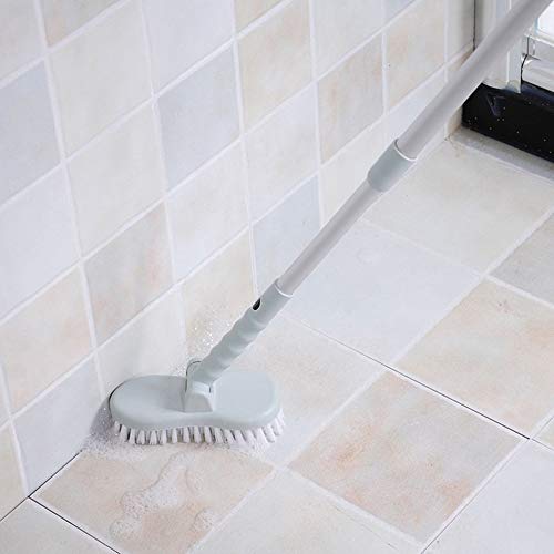 BlackEdragon Flexible long handle floor brush bathroom hard brush bathroom bathtub tile light practical quick cleaning brush