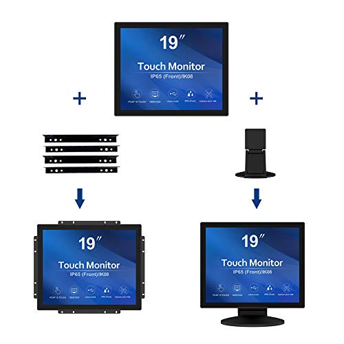 Image of GreenTouch 19 inch Ultra Slim Touch Open Frame Monitor, HDMI /VGA /DVI Interface, 1280 x 1024 Resolution, Industrial Touch Display