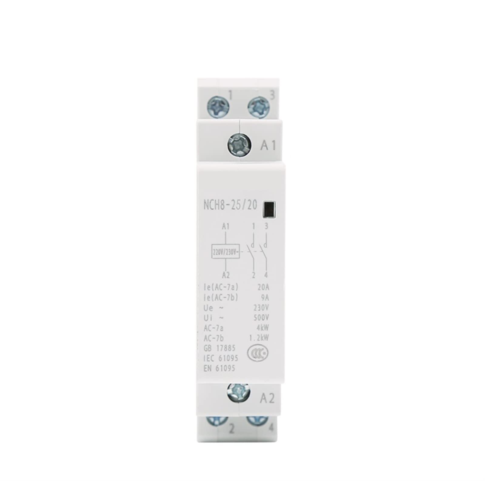 Contacteur 220V 230V NCH8-25A-20 pour resoudre les surcharges de tableau electrique