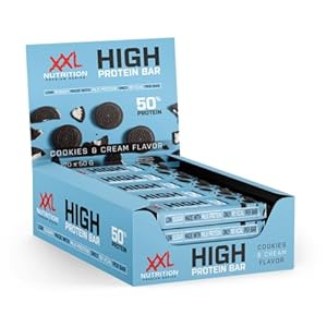 XXL Nutrition – High Protein Bar 2.0 – Eiwitrepen, Eiwit Reep, Proteïne Bars – Cookies & Cream – 20 Pack