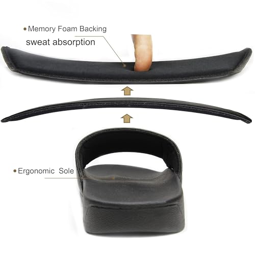 Image of Faux Fur Slides for Women, Fuzzy Slippers Fluffy Sandals Furry House Shoes Indoor Outdoor