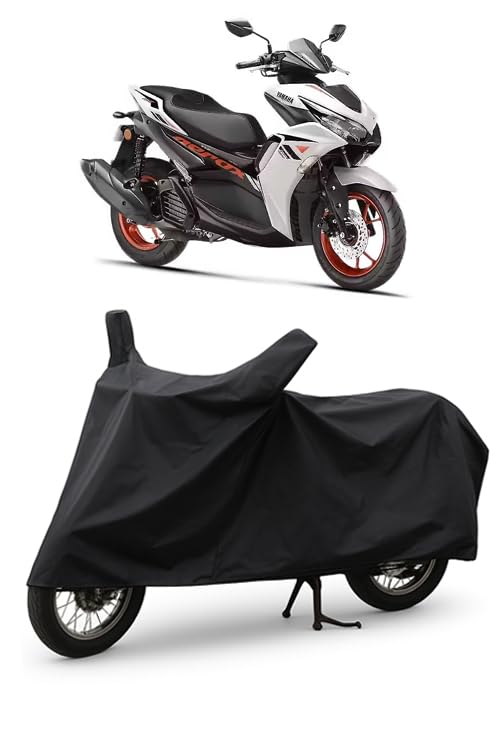 Image of Daxo Waterproof Scooty Cover for Yamaha Aerox 155 | All Weather Protection from Rain, Dust, UV Rays & Scratches with Mirror Pockets & Buckle Belt | Aerox 155 Scooty Cover