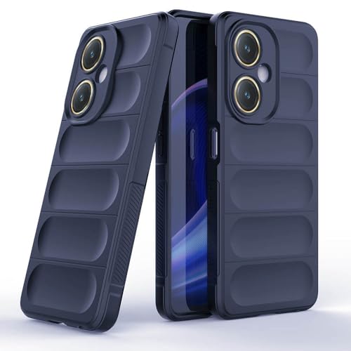 Image of amazon basics Mobile Cover for Vivo Y27 4G | Full Camera Protection | Liquid Silicon Case | Flexible Bumper Case for Vivo Y27 4G (Dark Blue)