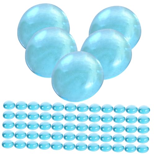 ERINGOGO 1kg Aquarium Decorative Stones Macadam Glass Gravels Landscape Stones Safe for Freshwater Saltwater