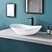 Davivy 24'' X 13.8'' Large Oval Vessel Sink with Pop Up Drain,Bathroom Vessel Sinks,Bathroom Sinks Above Counter,White Vessel Sink,Ceramic Vessel Sink,Oval Sink Bowls for Bathroom (Large)
