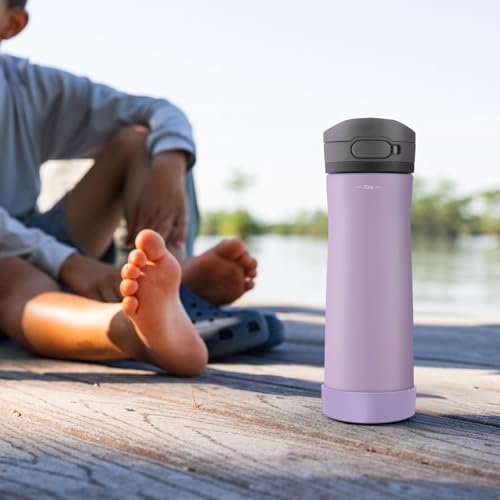 Linkidea Water Bottle Anti Spill Boot Compatible with Contigo Jackson Chill 2.0 20oz/24oz, Ashland Chill 20oz/24oz, Anti-Slip Water Bottle Bottom Sleeve Cover Protector (Violet / 2 Pack), CPS-018-08