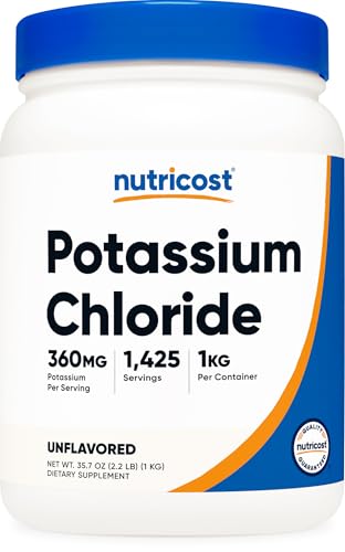 Nutricost Potassium Chloride Powder 1kg - Gluten Free, Non-GMO