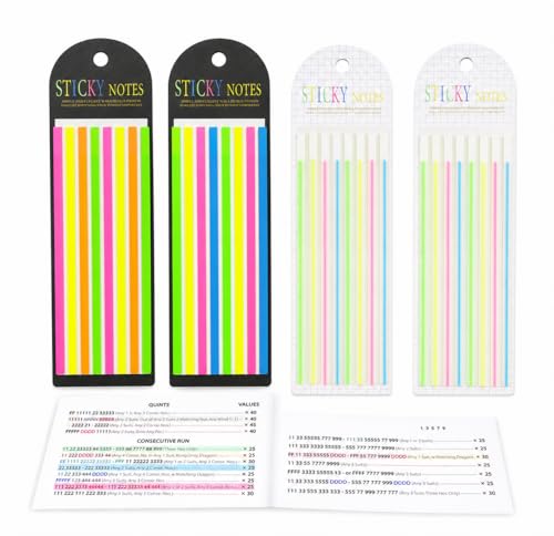 Xieyiwei 640PCS Mahjong Line Finder Tape Transparent Writable Card Tabs Reusable No Residue Stickers for Beginners & Players Mahjong Rule Reader Strategy Aid